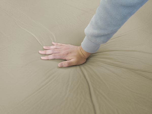 画像：空気を少し抜いた場合