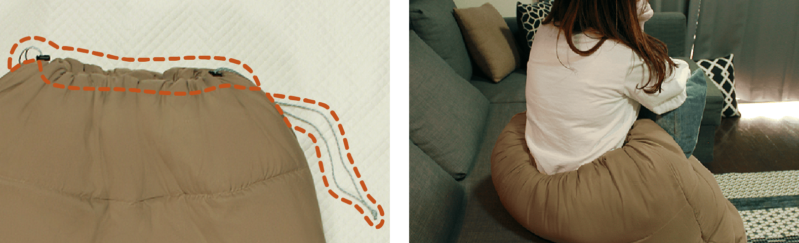 画像：上部にドローコード