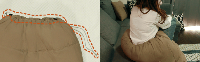 画像：上部にドローコード